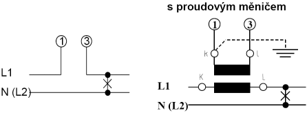 Schémata připojení převodníku střídavého proudu A1U 2.2