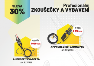 Akční nabídka zkoušeček a vybavení FLUKE, AMPROBE