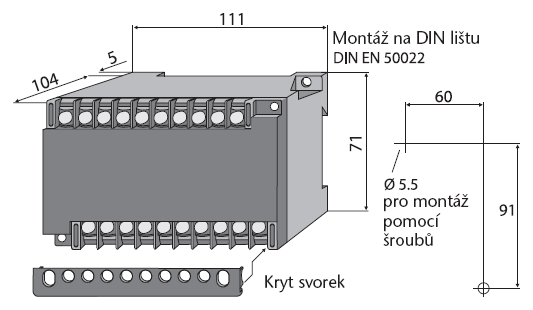 Rozměry pouzdra X200