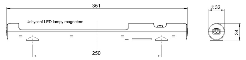 Schéma svítilny LED025