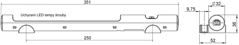 Schéma svítilny LED025