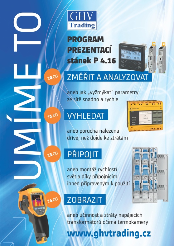 Program přednášek GHV Trading na veletrhu AMPER 2017