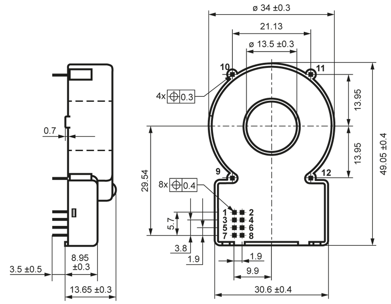 Rozměry RCMB121