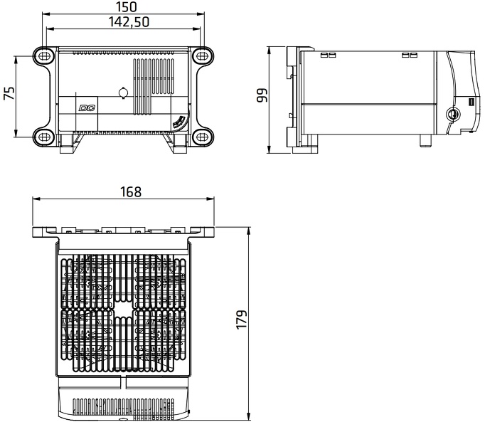 Schéma - teplovzdušný ventilátor DCR 130