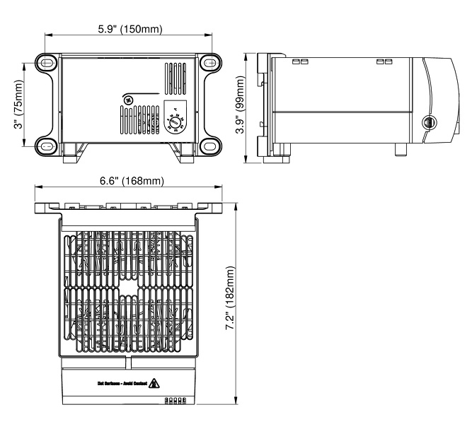 Schéma - teplovzdušný ventilátor CR 130