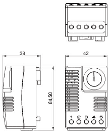 Schéma elektronického hygrostatu EFR 012