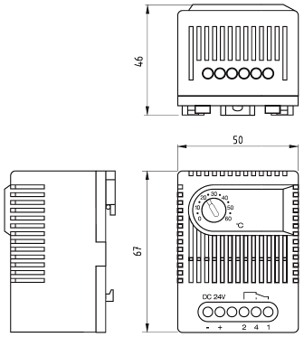 Schéma elektronického termostatu ET 011