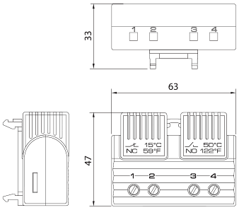 Schéma dvojitého termostatu FTD 011