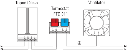 Připojení dvojitého termostatu FTD 011