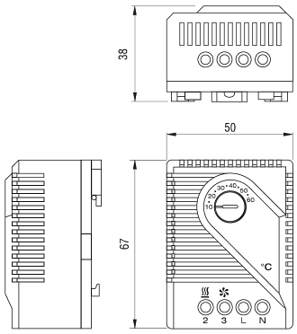 Schéma mechanického termostatu FZK 011