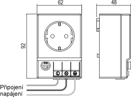 Schéma síťové zásuvky - SD035
