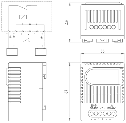 Schéma SM 010 - elektronické relé