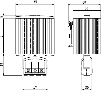 Schéma polovodičového topného tělesa HG140