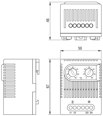 Schéma dvojitého termostatu ZR 011