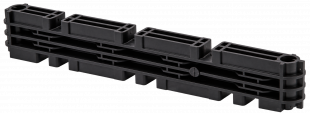 SB C 10, 3-pólový, pro přípojnice 2x5 mm nebo 1x10 mmFázová rozteč 75 mm, upevňovací rozteč 250 mm Držák přípojnic