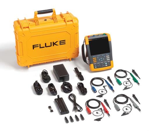 Fluke 190-504-III/S - přenosný bateriový osciloskop Scopemetr s příslušenstvím