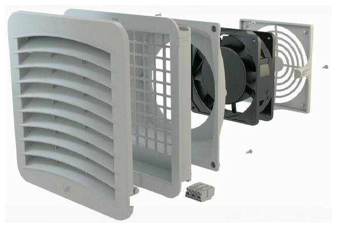 Rozváděčový ventilátor KRYOS - rozložený