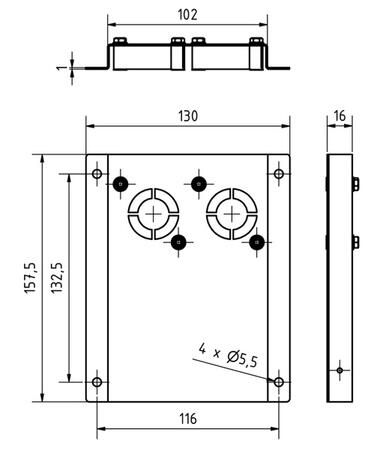 Rozměry přídavného ventilátoru SEA-001