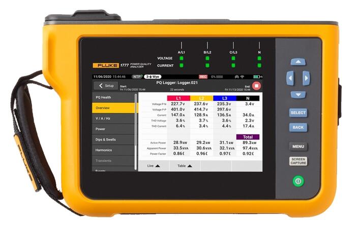 Fluke 1777 - Třífázový analyzátor kvality energie