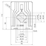 Rozmery CCT 41.4 - čelní pohled