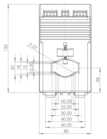 SWMU 41.5 230V AC - Měřicí převodník proudu s transformátorem - #1